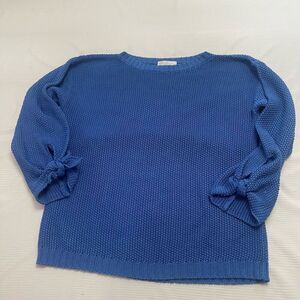 Katia Serafini Italy Blue Cotton Sweater Size 6